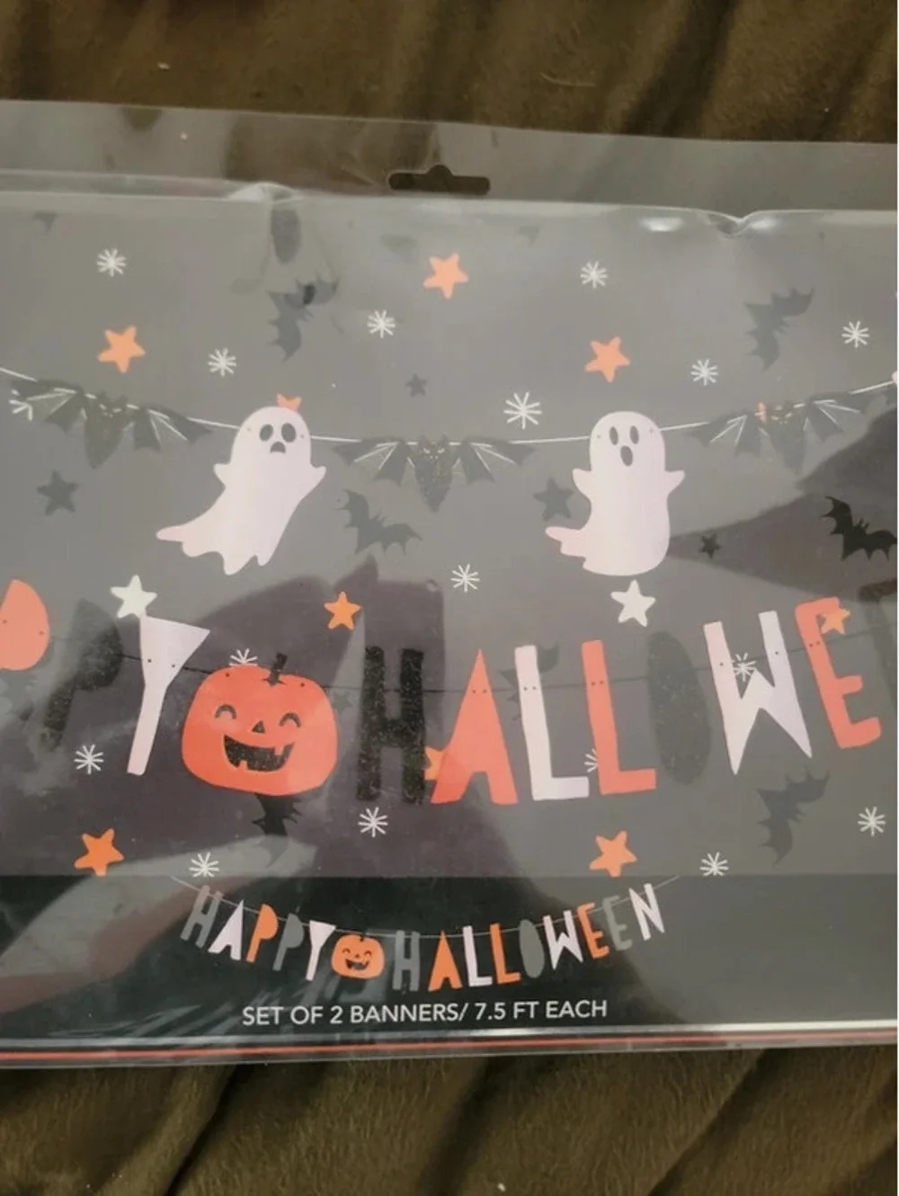 Set of 2 halloween banners/garland